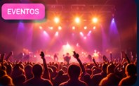 Concierto con luces y público